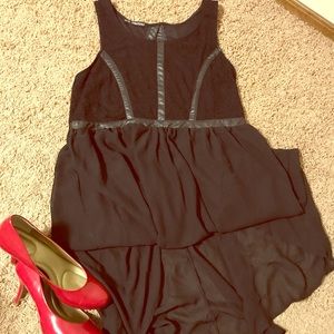Black hi-lo Maurice’s a-line dress